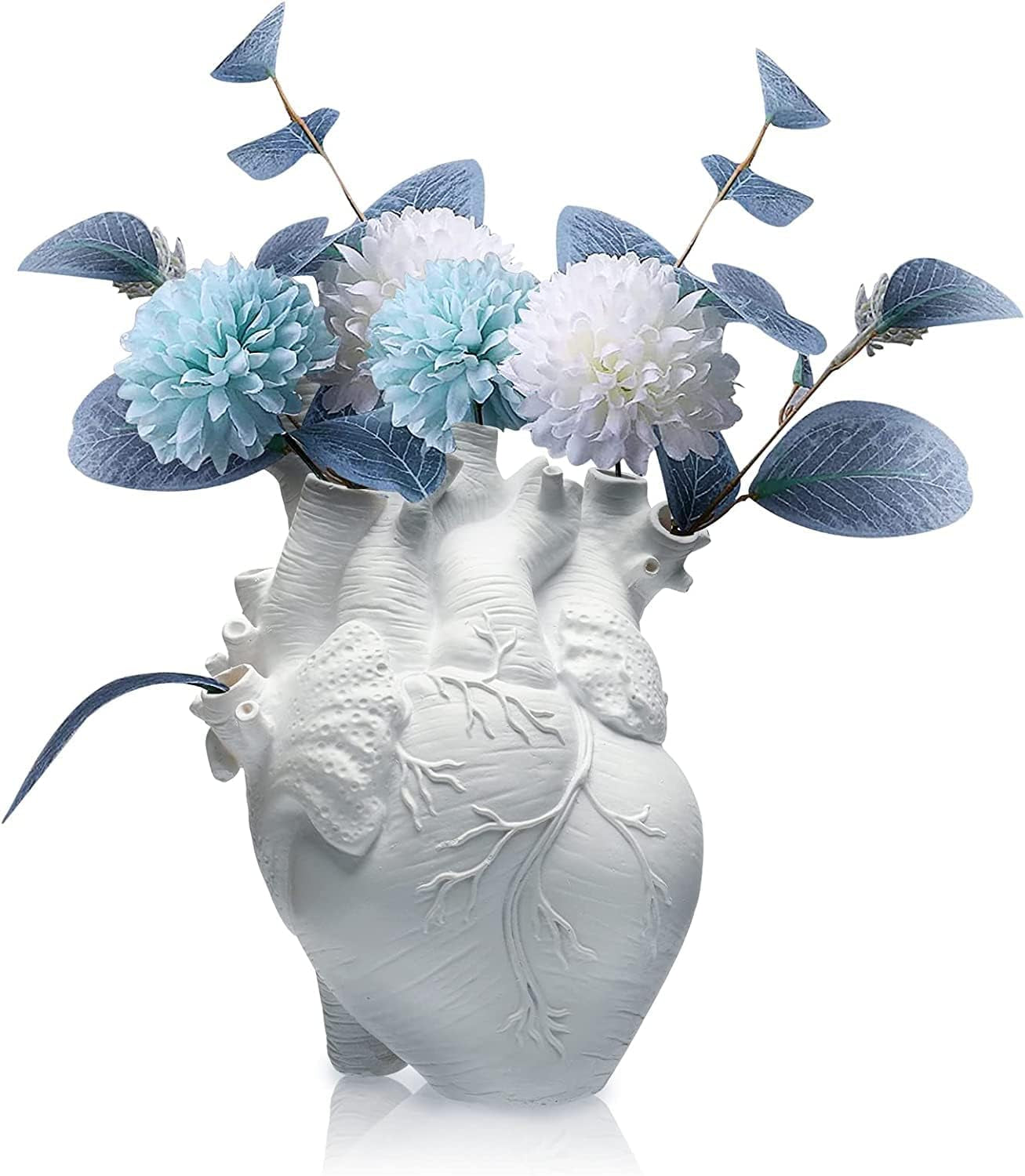 Heart-Shaped Resin Vase — Nordic Modern Decorative Flower Pot