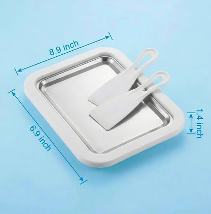 Rolled Ice Cream Maker Pan — Instant-Freeze Dessert Rolls at Home