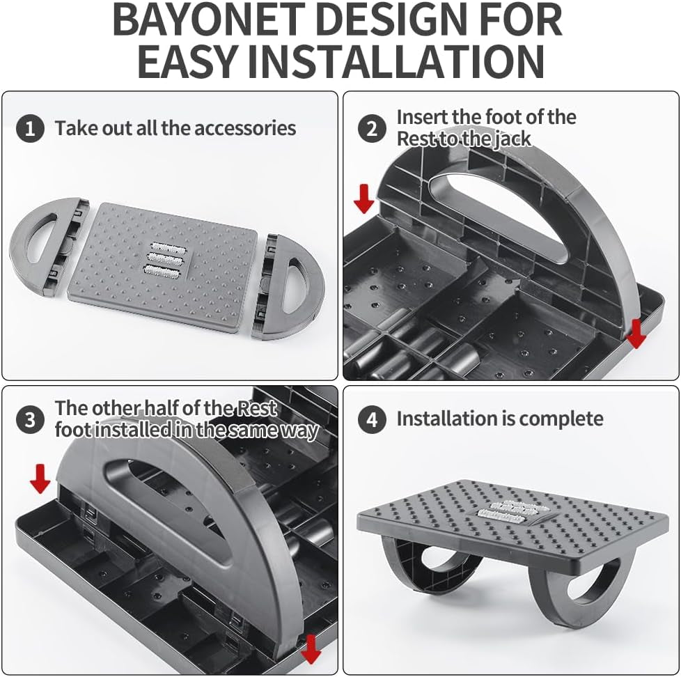 Ergonomic Under-Desk Foot Rest — All-Day Support for Office Work