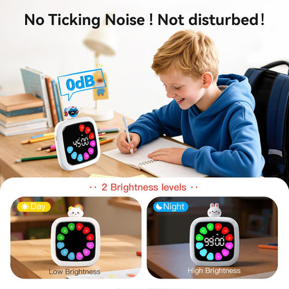 Kids Visual Countdown Timer — 99 Minutes, Silent & Rechargeable