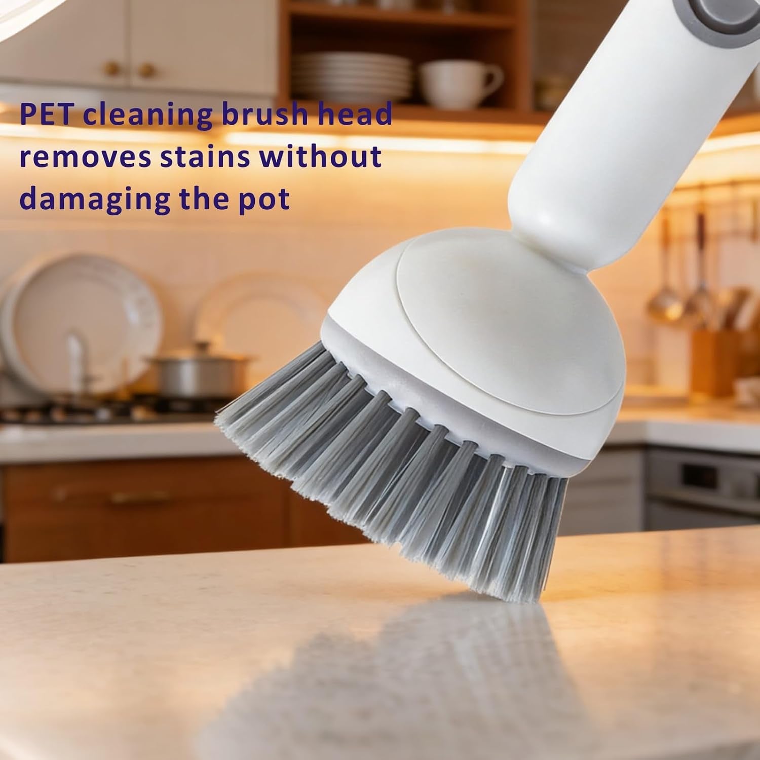 Rotating Dish Brush with Built-In Soap Dispenser — Scrub without the Grease