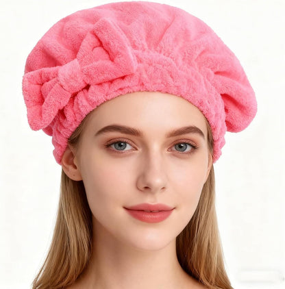 Microfiber Hair Towel Wrap — Cuts Dry Time in Half, Frizz-Free