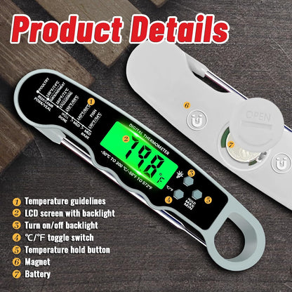 Meat Thermometer Digital, Instant Read Digital Meat Thermometer