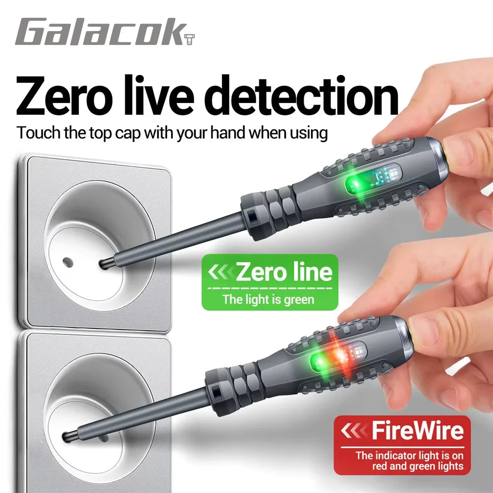 Non-Contact Voltage Tester Screwdriver — Find Live Wires Safely