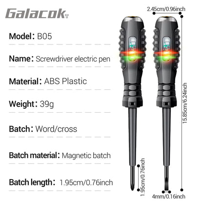 Non-Contact Voltage Tester Screwdriver — Find Live Wires Safely
