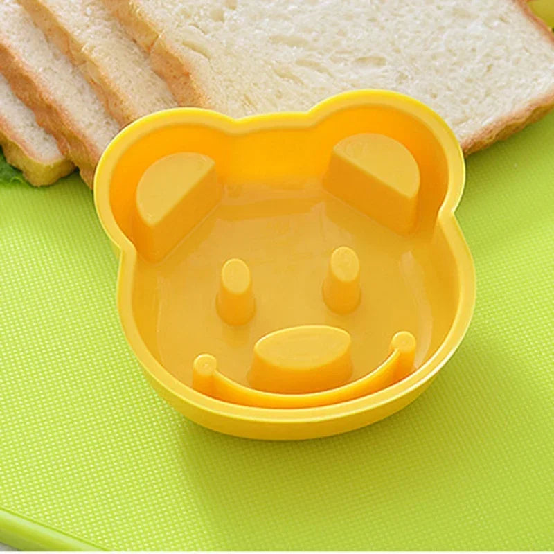 Cartoon Sandwich Cutter & Sealer Set — Bear, Cat, Rabbit & Car Shapes