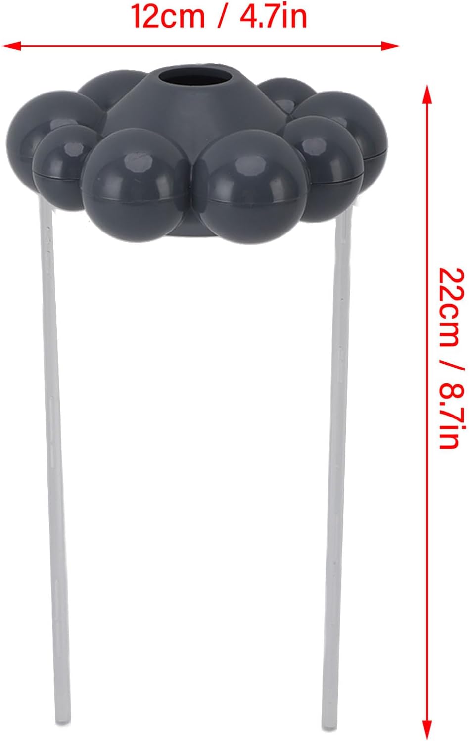 Rain cloud planter insert dripping water onto plant
