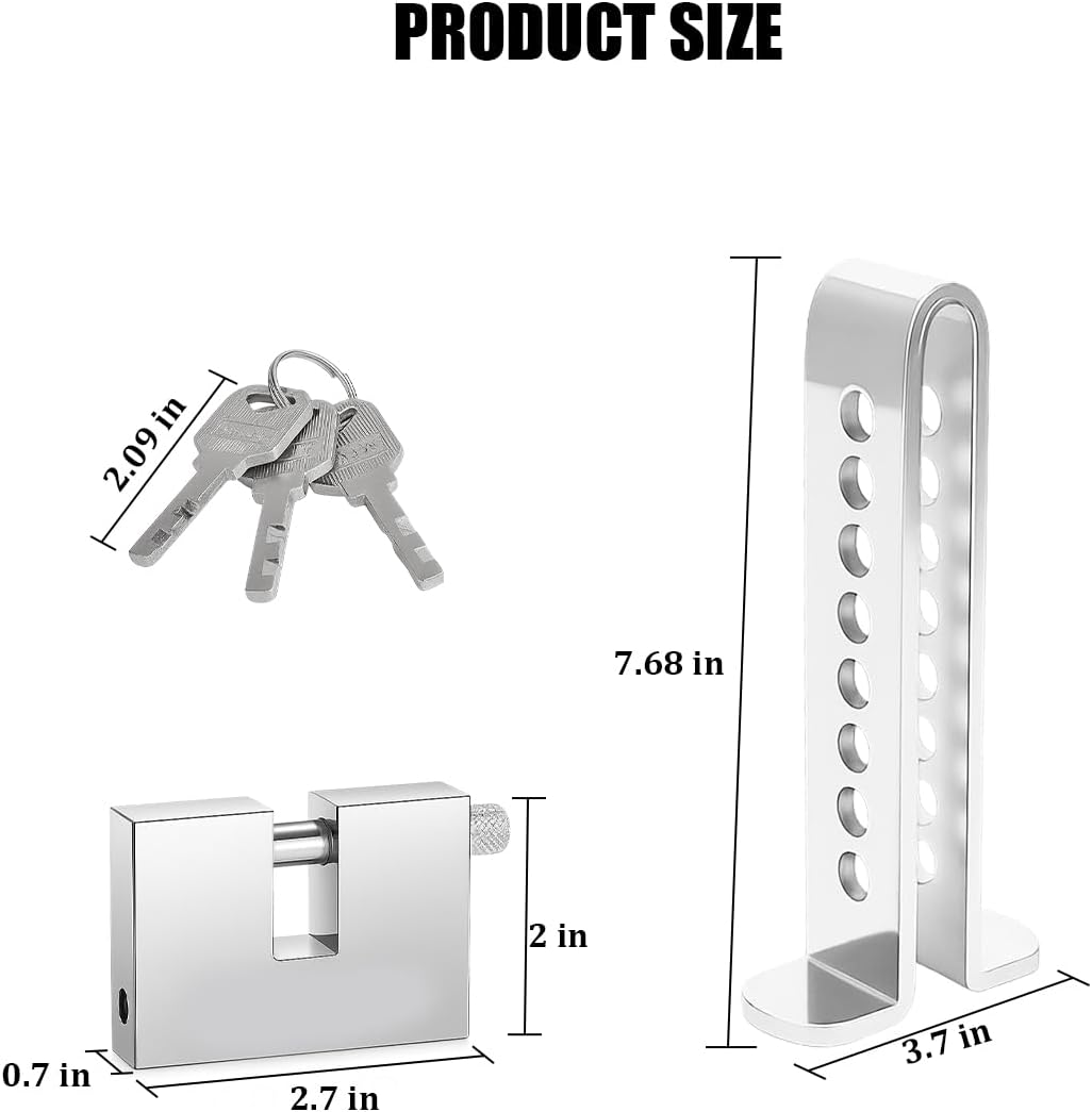 Adjustable 8 hole brake lock with keys