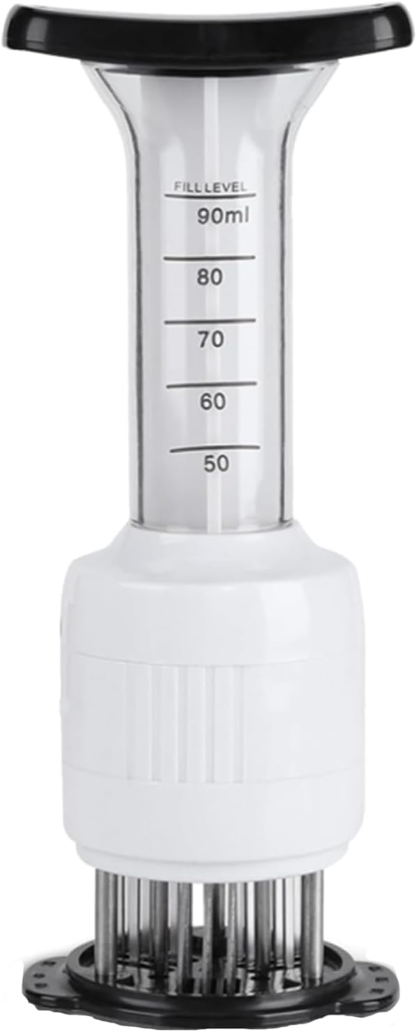 Stainless steel meat injector BBQ marinade syringe