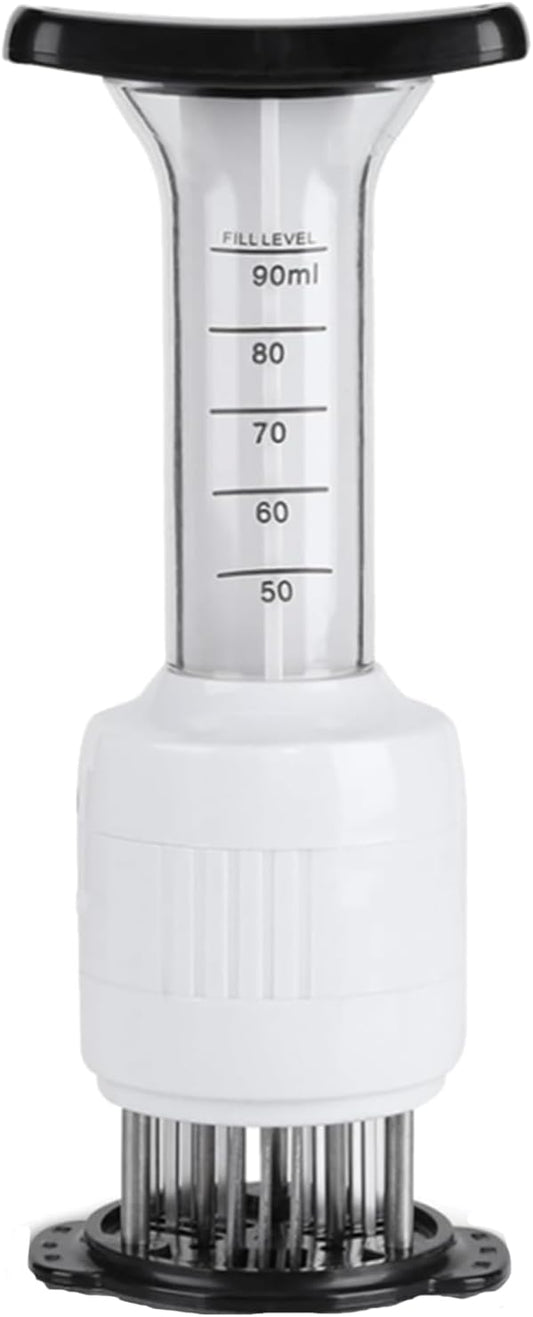 Stainless steel meat injector BBQ marinade syringe