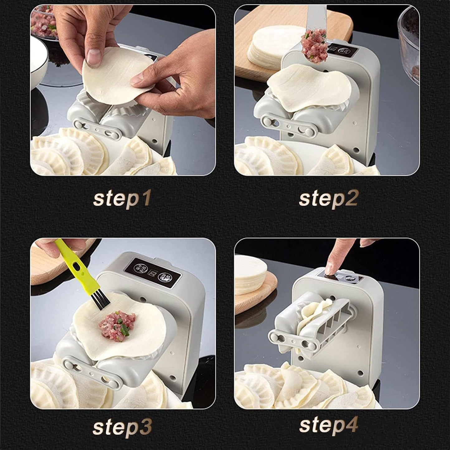 Electric Dumpling Press Machine — Automatic, Adjustable Fill