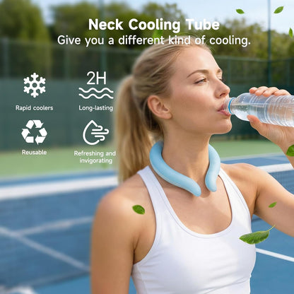 PCM Neck Cooling Ring — Reusable Ice Tube, Cools at 64°F