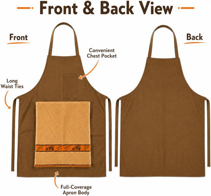 BBQ apron worn while grilling
