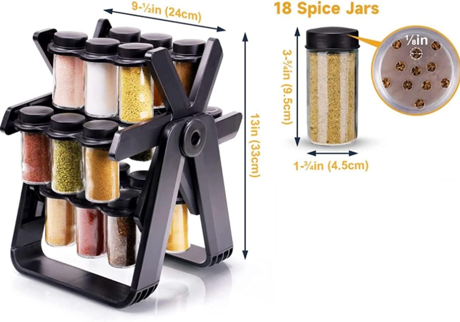 360 degree rotating seasoning organizer on counter