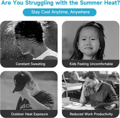 PCM Neck Cooling Ring — Reusable Ice Tube, Cools at 64°F