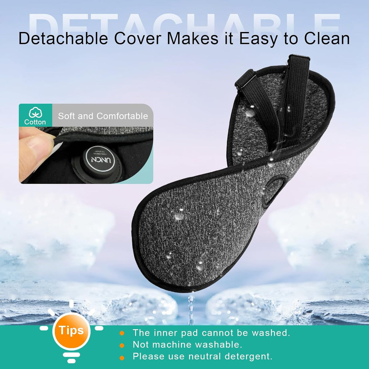 Heated Eye Mask for Dry Eyes Cordless Rechargeable 4 Temp Settings