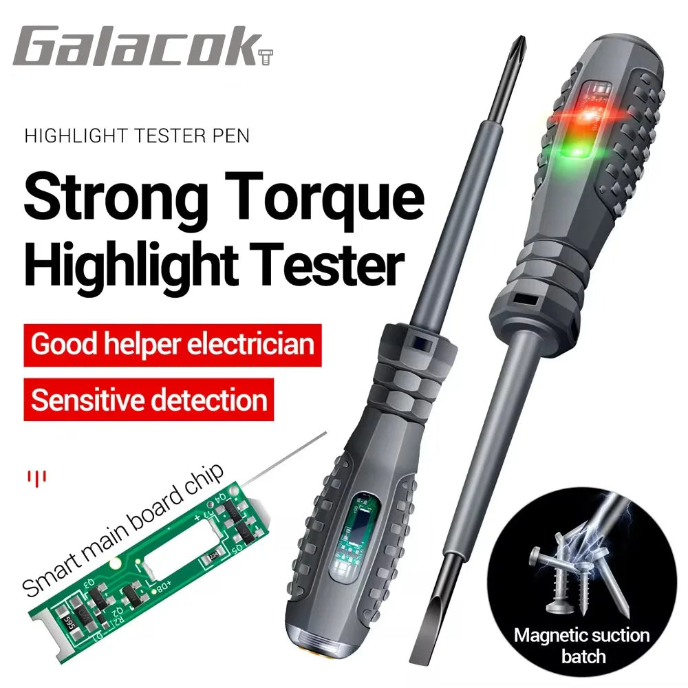 Non-Contact Voltage Tester Screwdriver — Find Live Wires Safely