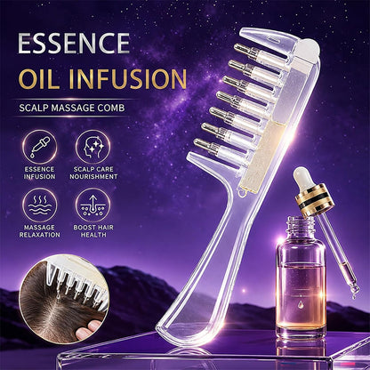 Scalp applicator bottle in use on hair