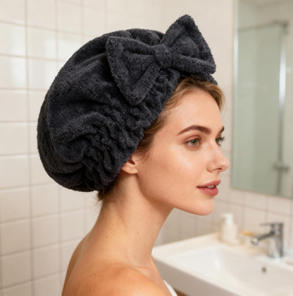 Microfiber Hair Towel Wrap — Cuts Dry Time in Half, Frizz-Free