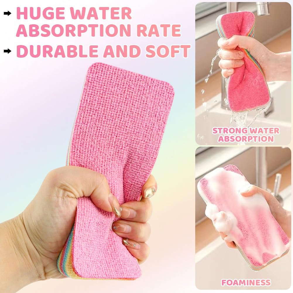 12-Layer Tear-Off Microfiber Sponge — Peel a Fresh Layer Every Time