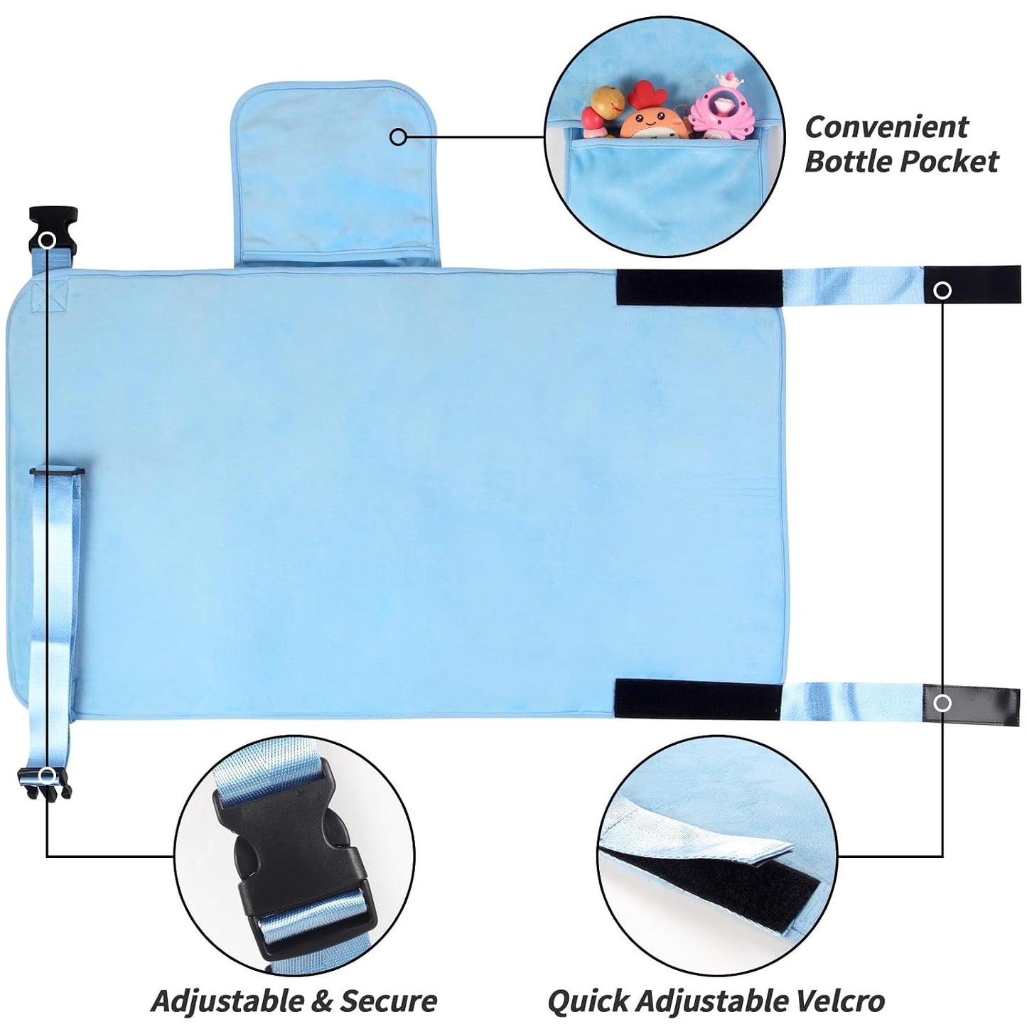Toddler Airplane Bed — Portable Seat Extender for Flights