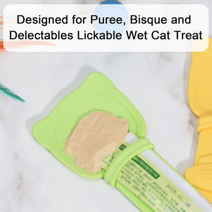 Sliding Cat Treat Spoon — Feed Puree without the Mess