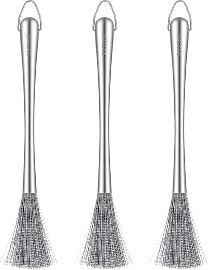 Stainless Steel Dish Brush Set (3 Pack) — Cast Iron & Cookware Scrubber