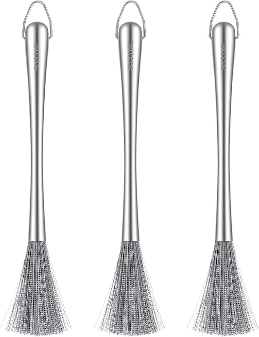 Stainless Steel Dish Brush Set (3 Pack) — Cast Iron & Cookware Scrubber
