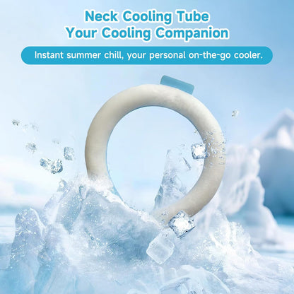PCM Neck Cooling Ring — Reusable Ice Tube, Cools at 64°F