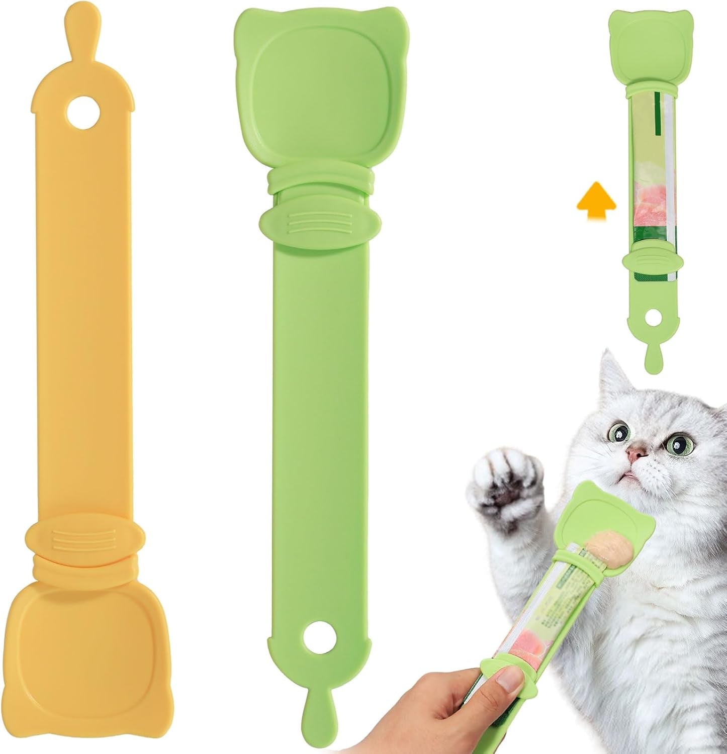 Sliding Cat Treat Spoon — Feed Puree without the Mess