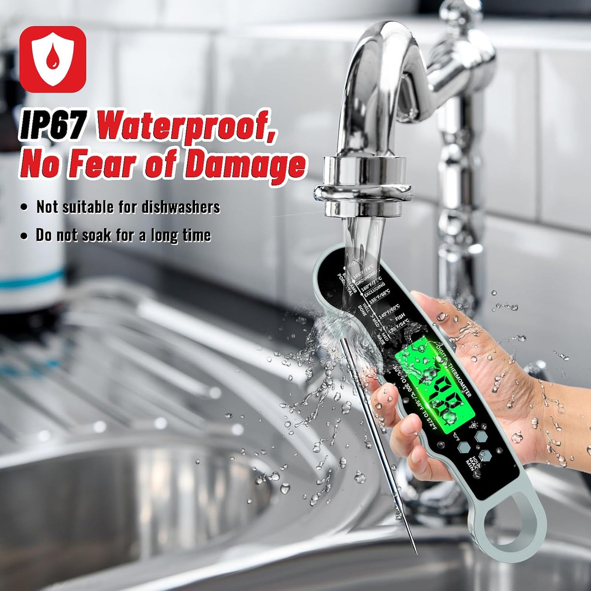 Meat Thermometer Digital, Instant Read Digital Meat Thermometer