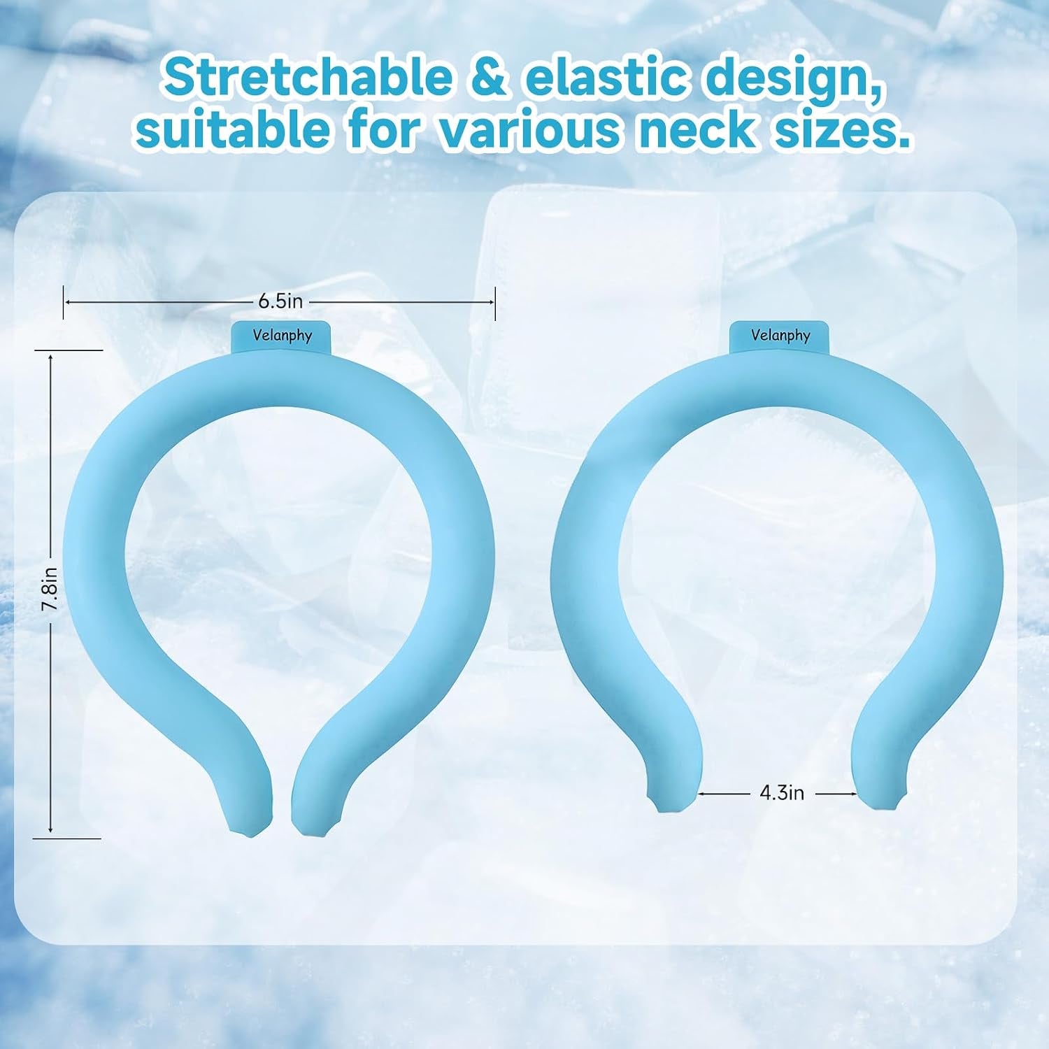 PCM Neck Cooling Ring — Reusable Ice Tube, Cools at 64°F