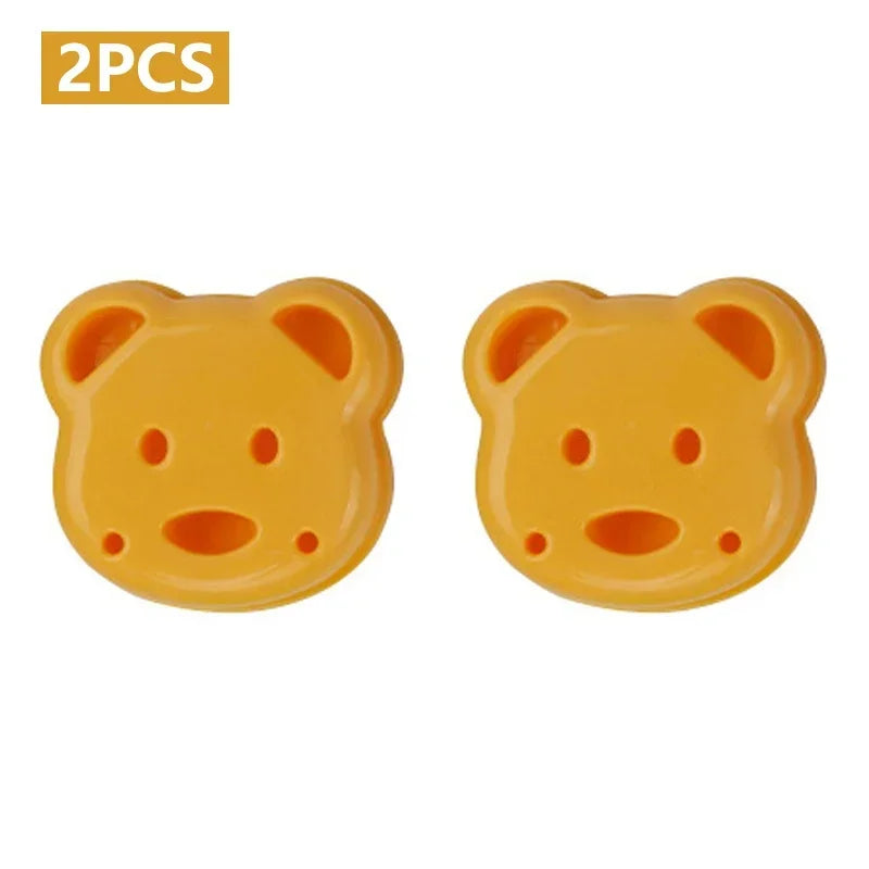 Cartoon Sandwich Cutter & Sealer Set — Bear, Cat, Rabbit & Car Shapes