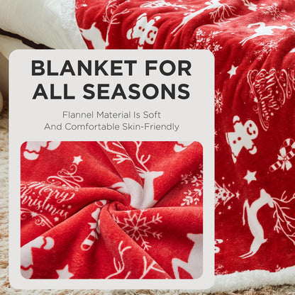Wearable Blanket Hoodie, Christmas Throw Blanket with Hoodie