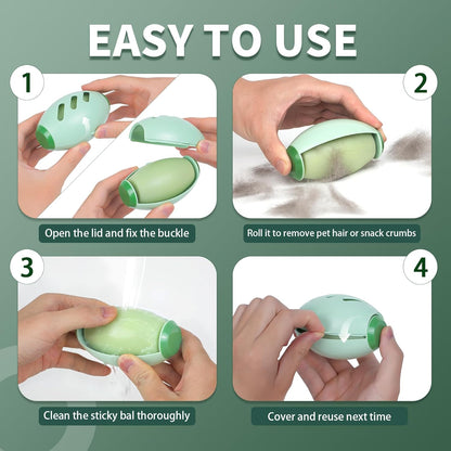 Reusable Travel Lint Roller — Washable Pet Hair Remover, No Refills