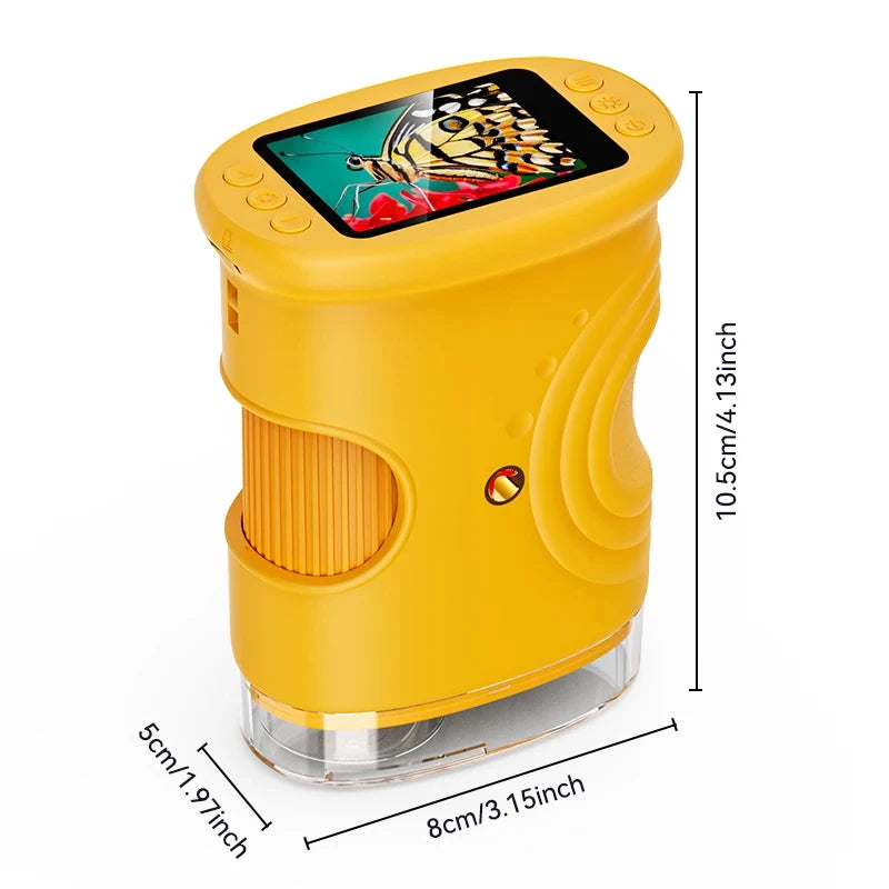 1000X Pocket Microscope for Kids — HD Screen, Rechargeable