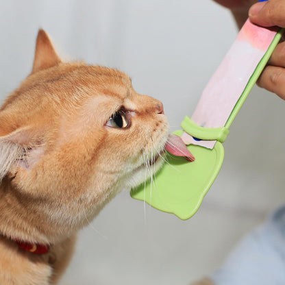 Sliding Cat Treat Spoon — Feed Puree without the Mess