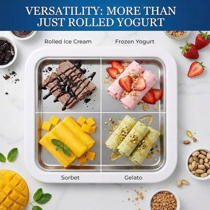 Rolled Ice Cream Maker Pan — Instant-Freeze Dessert Rolls at Home