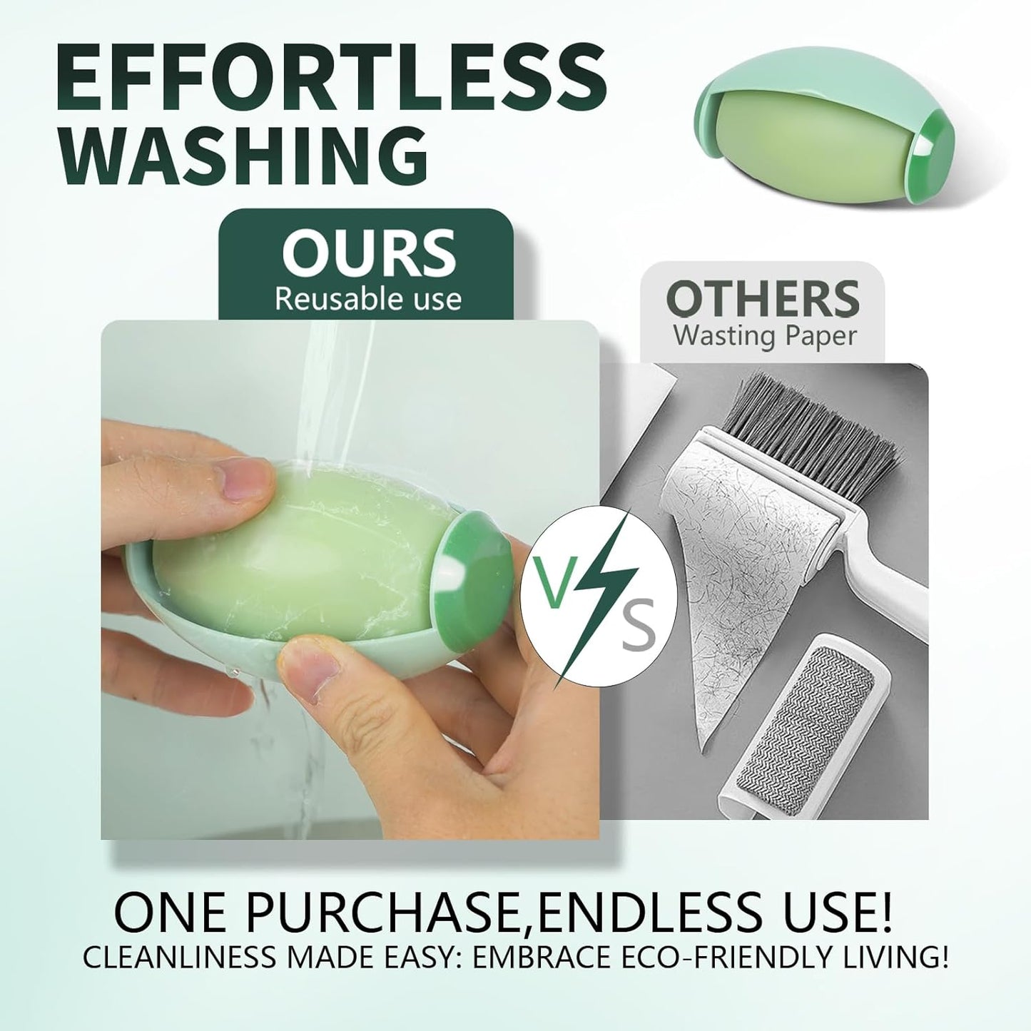 Reusable Travel Lint Roller — Washable Pet Hair Remover, No Refills