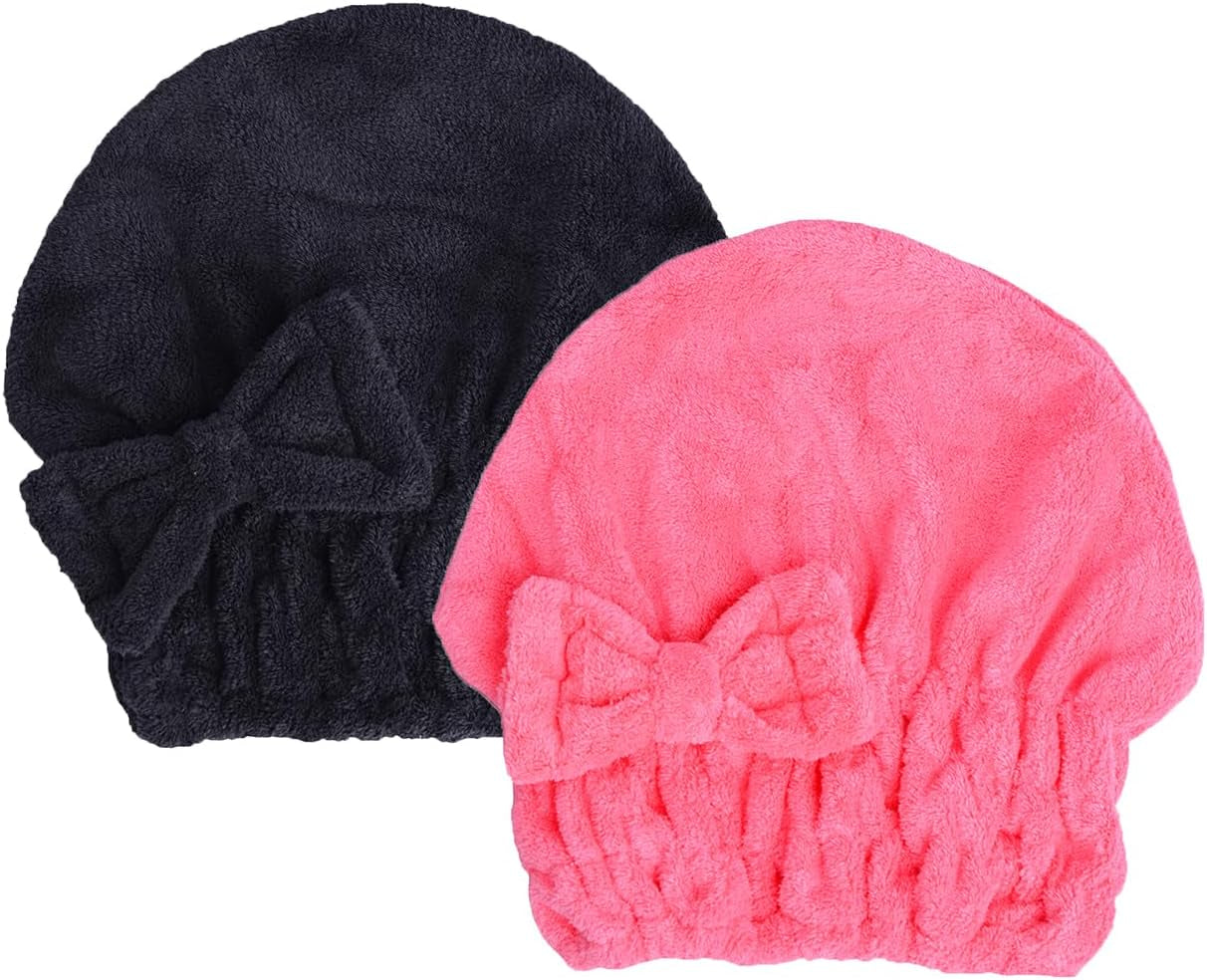 Microfiber Hair Towel Wrap — Cuts Dry Time in Half, Frizz-Free