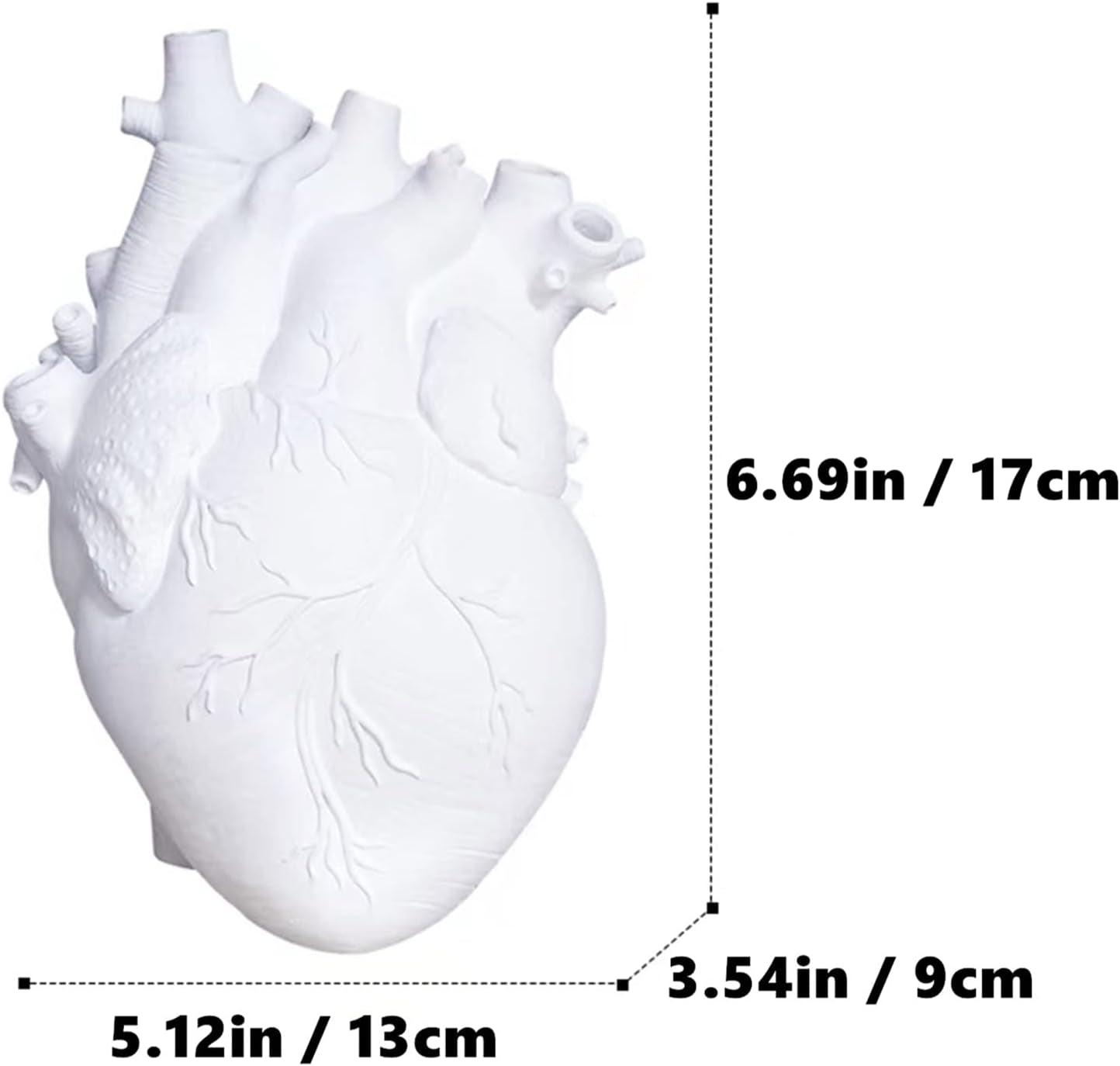 Heart-Shaped Resin Vase — Nordic Modern Decorative Flower Pot